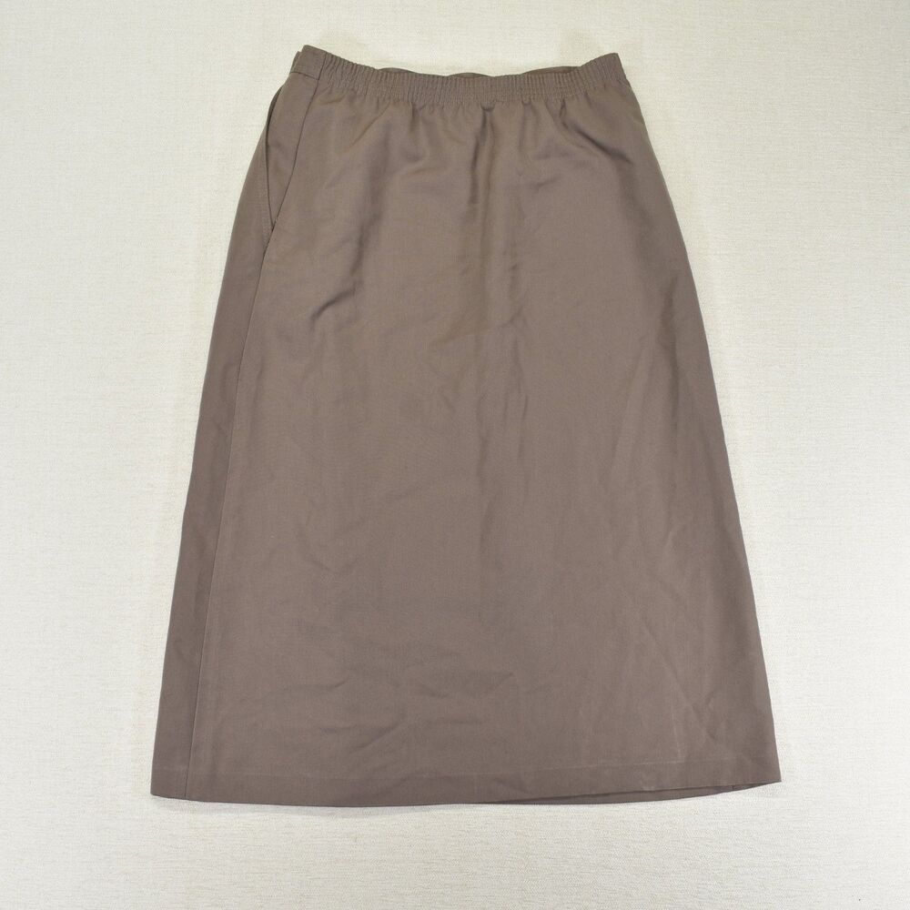 Vintage Country Suburbans Midi Skirt Womens 10 Mushroom Brown Made in USA